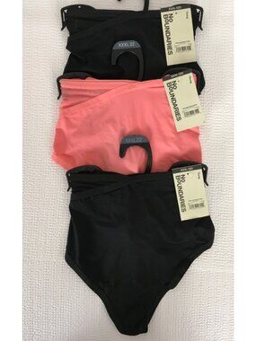 No Boundaries 3 Pack Mesh Micro Thong Underwear Size XXXL 22 Black Coral New